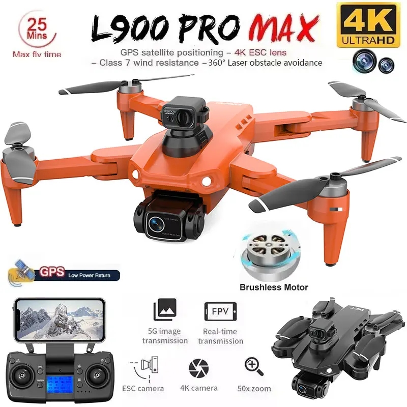 Drone Camera 4K - L900 Pro MAX Drone GPS, mainan