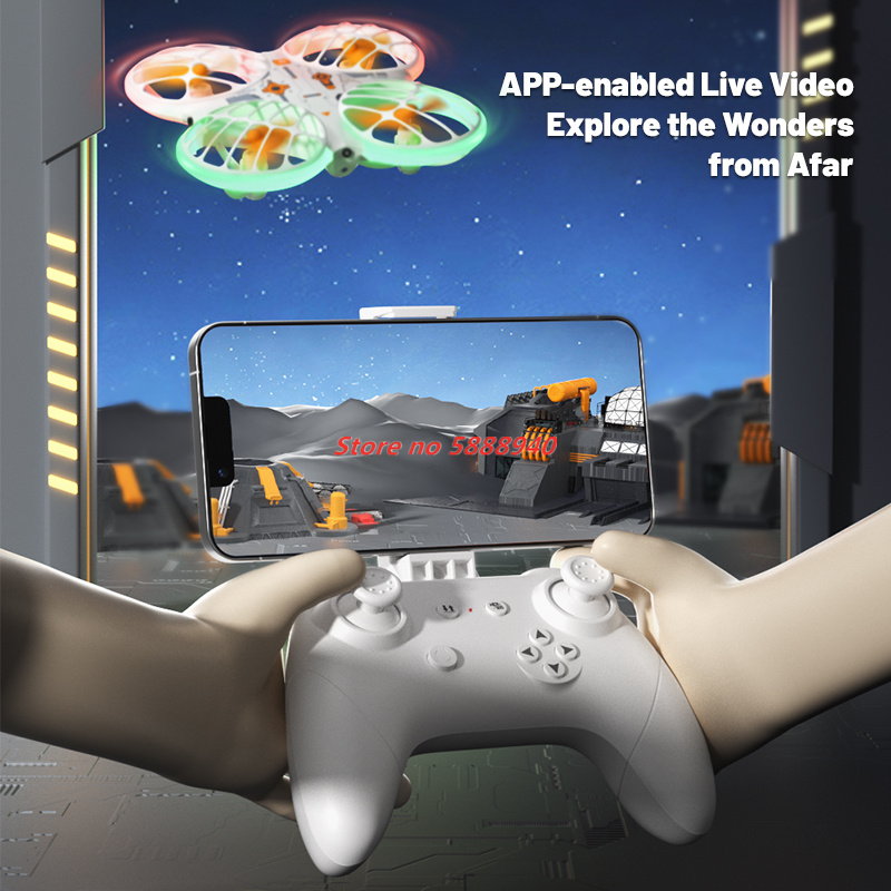 Drone Camera 4K - Drone Mini Lampu Neon Wifi Fpv