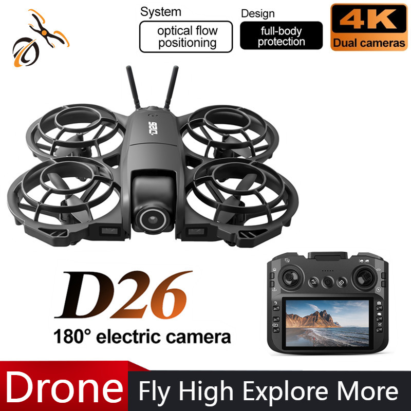 Drone D26 4K Aerial HD 180 °   - Drone Camera Hd ulasan dan harga