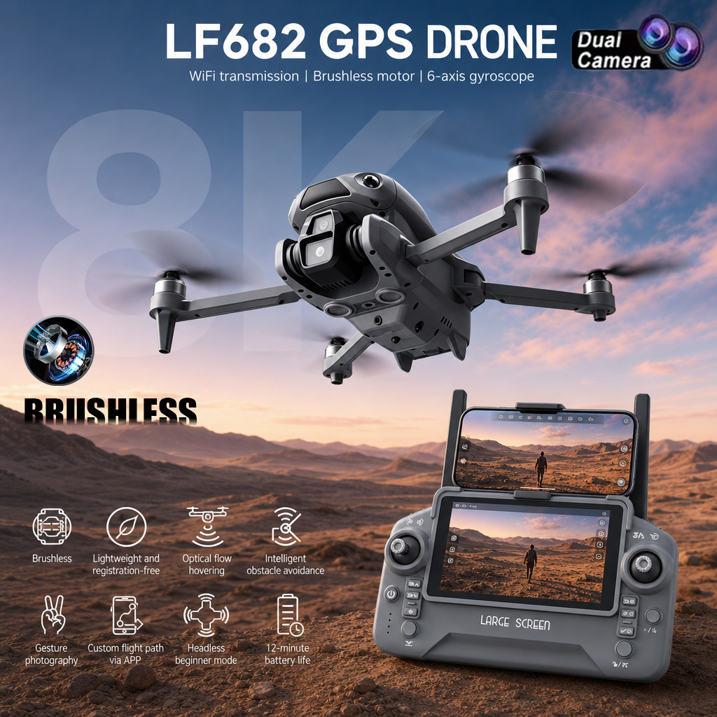 Drone LF682 Baru 8K Kamera Gan - Drone Camera Professional ulasan dan harga